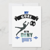 Mein Ziel ist es, dir den Fußball-Torwart zu verwe Einladung (Vorderseite)