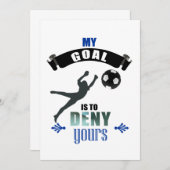 Mein Ziel ist es, dir den Fußball-Torwart zu verwe Einladung (Vorne/Hinten)