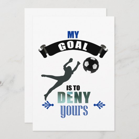 Mein Ziel ist es, dir den Fußball-Torwart zu verwe Einladung (Vorne/Hinten)
