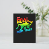 Mein Ziel ist es, dir den Fußballtorenbogen zu ver Postkarte (Stehend Vorderseite)