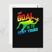 Mein Ziel ist es, dir den Fußballtorenbogen zu ver Postkarte (Vorne/Hinten)