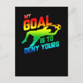 Mein Ziel ist es, dir den Fußballtorenbogen zu ver Postkarte (Vorderseite)