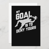 Mein Ziel ist es, dir Fußball-Goalie zu verweigern Einladung (Vorne/Hinten)