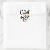 Mein Ziel ist es, euch zu leugnen, Fußball-Zitate Quadratischer Aufkleber (Tasche)