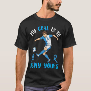 Mein Ziel ist es, Ihrem Fußball Blaues Band Bewuss T-Shirt