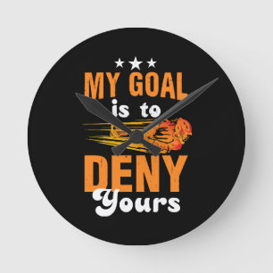 Mein Ziel ist es, Ihrem Lacrosse zu widersprechen Runde Wanduhr