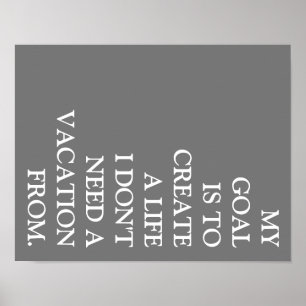 MEIN ZIEL-PLAKAT DURCH GINA POSTER