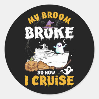Mein Zimmer brach also, jetzt Cruise Halloween Cru Runder Aufkleber
