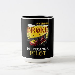 Mein Zimmer brach, sodass ich ein Halloween-Gesche Zweifarbige Tasse