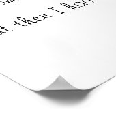 Mein Zimmer war sauber und gedruckt Poster (Ecke)