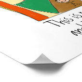 Mein Zirkus Meine Affen - farbige Cartoon-Abbildun Poster (Ecke)