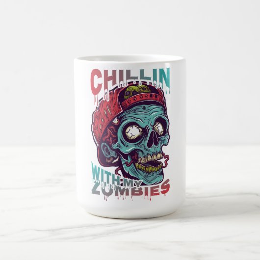 Mein Zombies-Becher | Lustiger Halloween-Horror Kaffeetasse (Mittel)