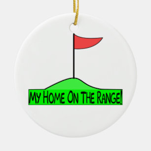 Mein Zuhause auf dem Strecken-Golf Keramikornament