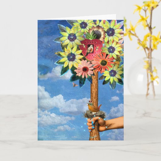 MEIN ZUHAUSE TREE KARTE (Gelbe Blume)