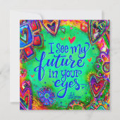 Mein zukünftiges Zitat Hübscher Valentine-Blumensp (Vorderseite)