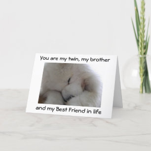 MEIN ZWEI BRUDER /BEST FREUND AM GEBURTSTAG KARTE