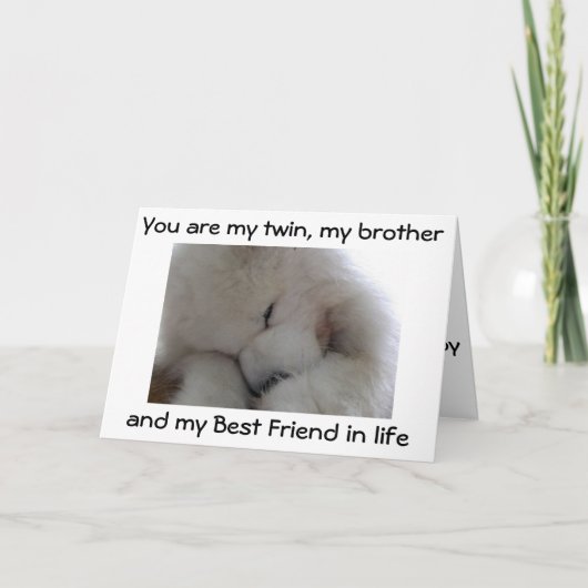 MEIN ZWEI BRÜDER / BESTES FREUND AM BIRTHTAG KARTE (Vorderseite)