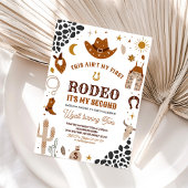 Mein zweiter Rodeo Cowboy Southwestern Birthday Einladung