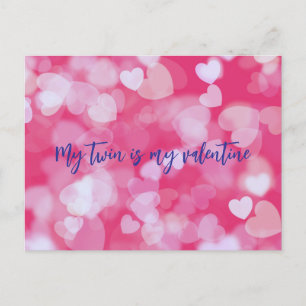 Mein Zwilling ist mein Valentine Postkarte