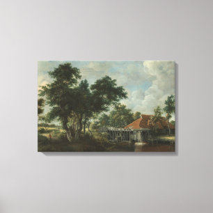 Meindert Hobbema - Das Wasserwerk Leinwanddruck