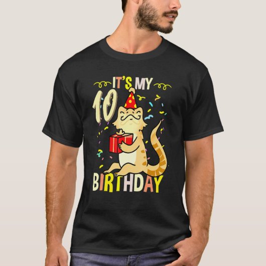 Meine 10. Geburtstagsbärenechse T-Shirt (Vorderseite)