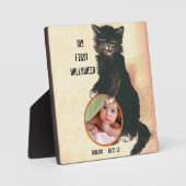 Meine 1. HALLOWEEN Baby Foto Black Cat Fotoplatte (Vorderseite)