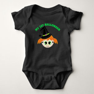 Meine 1. Halloween-Kleine Hexe Baby Strampler