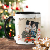 Meine 1. Weihnachtsfeier als Vater Foto Winterferi Tasse