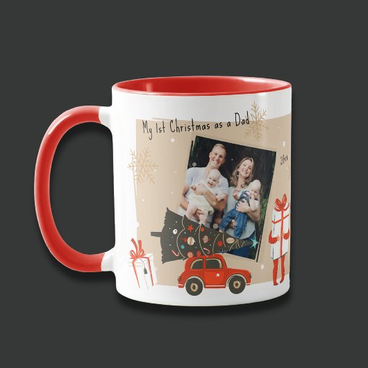 Meine 1. Weihnachtsfeier als Vater Foto Winterferi Tasse