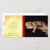 Meine 1. Weihnachtsfotokarte Feiertagskarte (Vorne/Hinten)