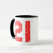 Meine 21. Geburtstags-Geschenke Tasse (Vorderseite Links)