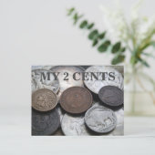 MEINE 2 CENT POSTKARTE (Stehend Vorderseite)