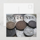 MEINE 2 CENT POSTKARTE (Vorne/Hinten)