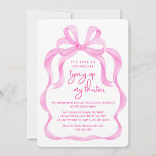 Meine 30er-Geburtstagseinladung zusammenbinden Einladung