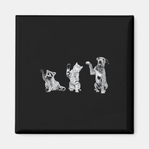 Meine 3 Lieblingstiere - Raccoon, Hund und Katze Magnet