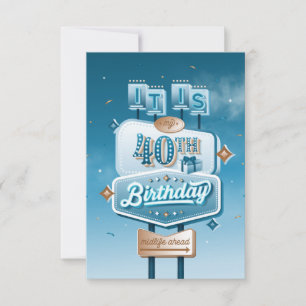 Meine 40. Geburtstags-Party Einladung (klein)