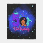 Meine 5. Geburtstagsmermaid Fleecedecke (Vorderseite)