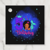 Meine 5. Geburtstagsmermaid Geschenkanhänger (Vorderseite)