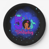 Meine 5. Geburtstagsmermaid Pappteller (Vorderseite)