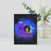 Meine 5. Geburtstagsmermaid Postkarte (Stehend Vorderseite)