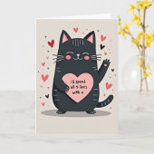 Meine 9 Leben mit dir Katzenkarte Karte (Gelbe Blume)