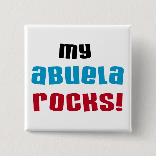Meine Abuela Rocks T - Shirt und Geschenke Button (Vorderseite)
