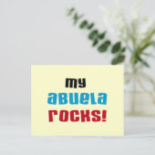 Meine Abuela Rocks T - Shirt und Geschenke Postkarte (Stehend Vorderseite)
