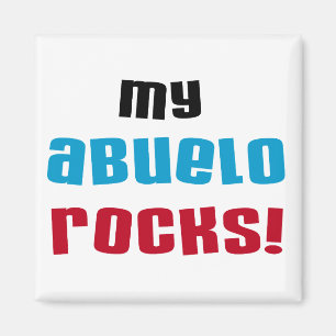 Meine Abuelo Rocks T - Shirt und Geschenke Magnet