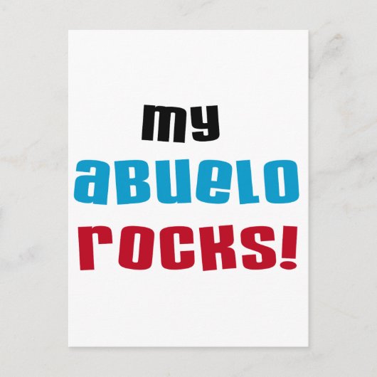 Meine Abuelo Rocks T - Shirt und Geschenke Postkarte (Vorderseite)