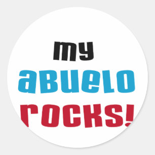 Meine Abuelo Rocks T - Shirt und Geschenke Runder Aufkleber
