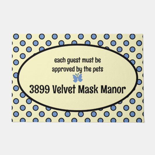 Meine Adresse auf einem Freund Fußmatte (Vorderseite)