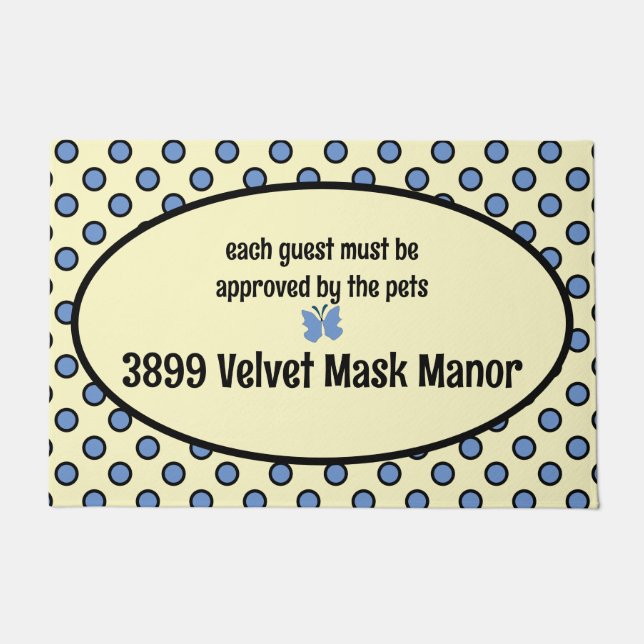 Meine Adresse auf einem Freund Fußmatte (Vorderseite)