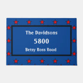 Meine Adresse auf einem Patriotikum Fußmatte (Vorderseite)