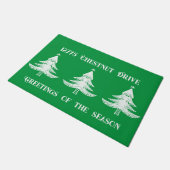 Meine Adresse zu Weihnachten Fußmatte (Schrägansicht)